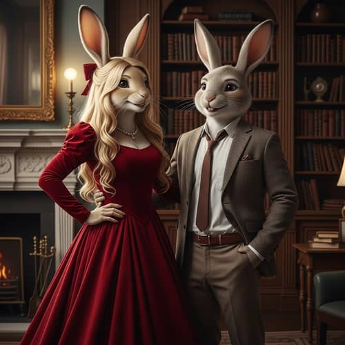 Beautiful and rich Lola Bunny and Bugs Bunny