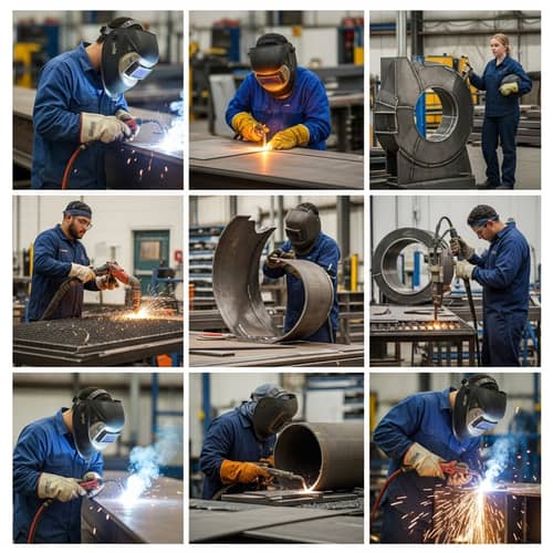 Diverse Welders: Steel Fabrication Project Insights