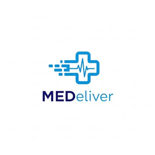 Modern Medical Courier Logo Design | MEDeliver