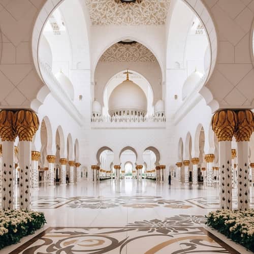 Grand White Interiors of Saudi Arabian Embassy | Architectural Splendor