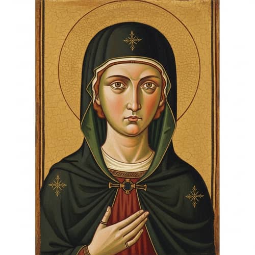 Abstract Portrait of Catalina de Siena | 14th Century Art