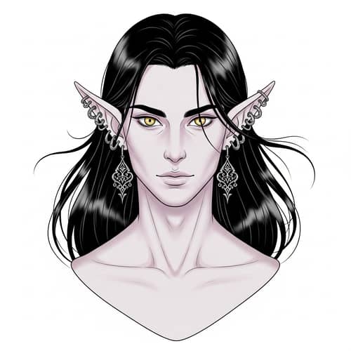 Captivating Ethereal Androgynous Elf Portrait