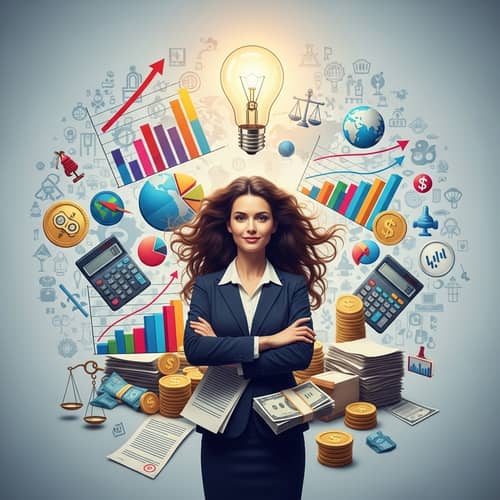 Confident Woman in Entrepreneurial Setting - Vibrant Photography