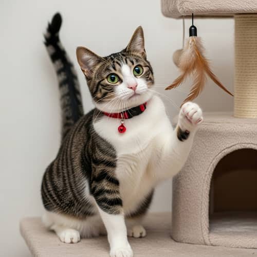 Beautiful Mixed Breed Cat with Playful Attitude