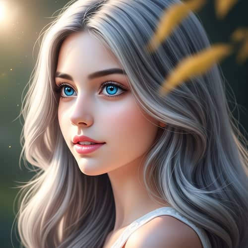 Silver Hair Beauty | Stunning Young Girl