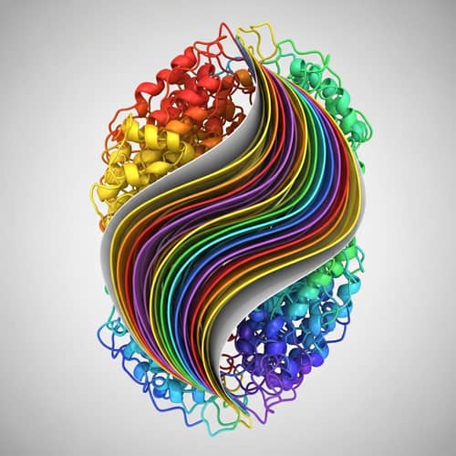 Detailed Visualization of Collagen - Protein Structure Display