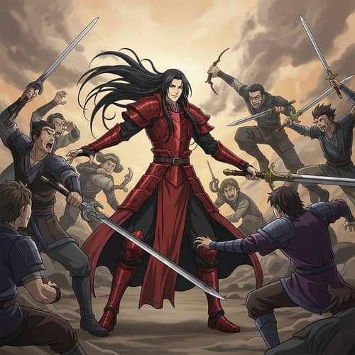 Crimson Warrior Evading Attacks with Unrivaled Confidence