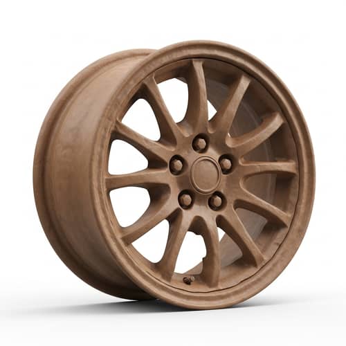 Handcrafted Clay Toyota Corolla Rim Sculpture