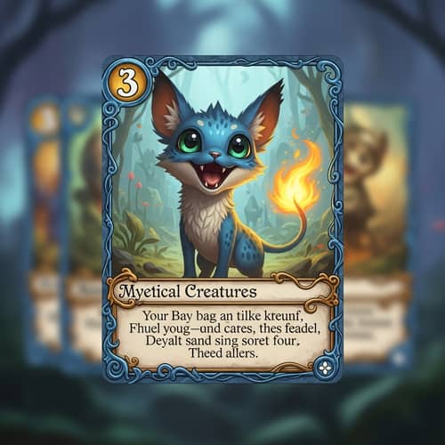 Mystical Creatures Trading Card | Joyful Creature Display