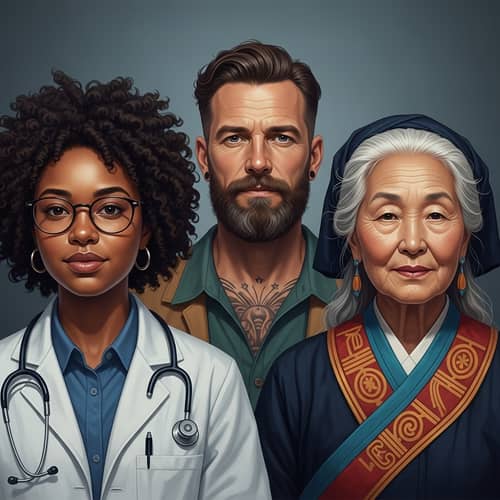 Unity in Diversity Portrait Painting | Diverse Cultural Representation