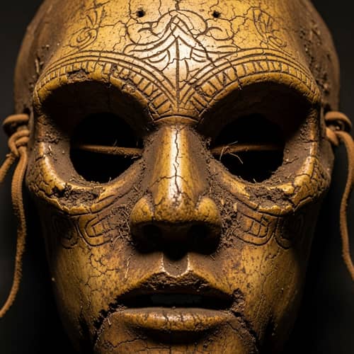 Old Bone Mask - Unique Handcrafted Artifact