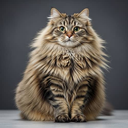 Majestic Fluffy Cat with Big Expressive Eyes | Unique Fur