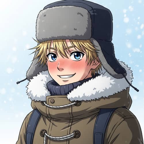 Whimsical Anime Style Portrait of Russian Teenager