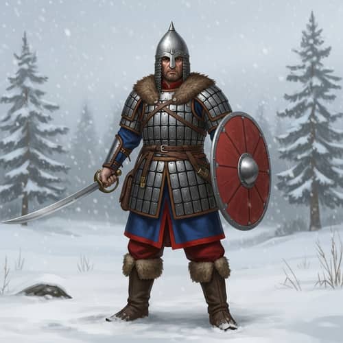 Powerful Russian Warrior from Middle Ages: A Glimpse of Gladiatorial Spirit