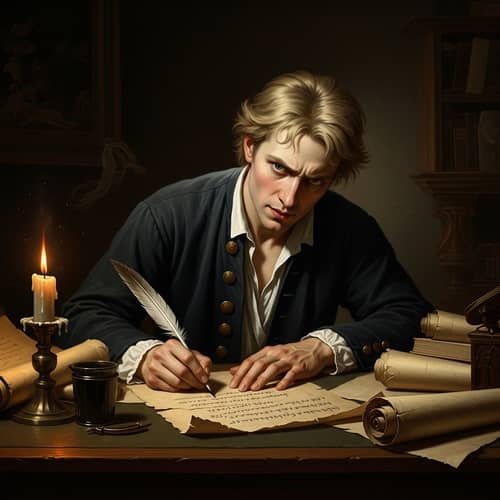 Neoclassical Depiction of a Psychopathic Poet