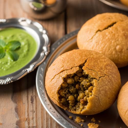 Delicious Indian Kachori: Crispy Fried Pastry with Lentil Filling