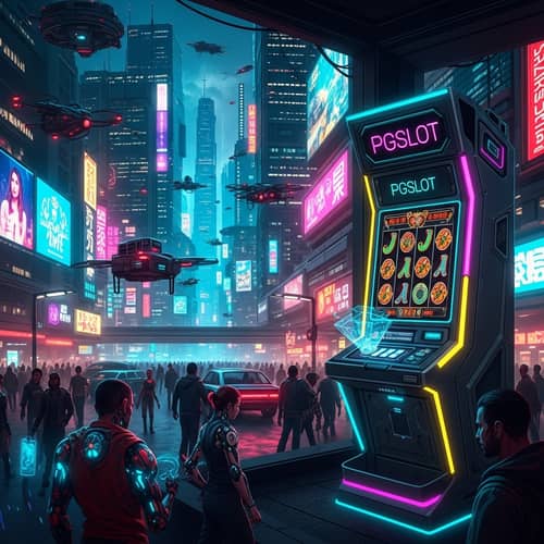 PGSlot: Futuristic Cyberpunk City with Neon Technology