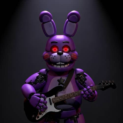 Mysterious Anthropomorphic Bunny with Electric Guitar