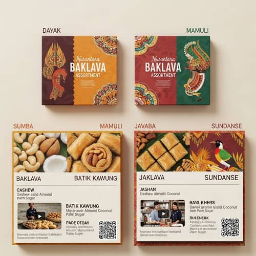 Nusantara-Inspired Baklava Assortment: Cultural Harmony Packaging
