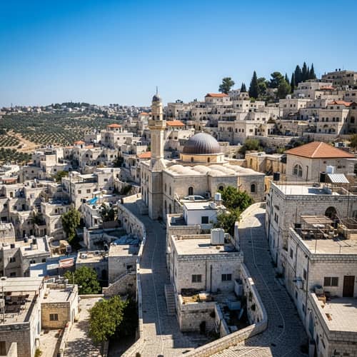 Old City in Palestinian Territories - Scenic Daytime View
