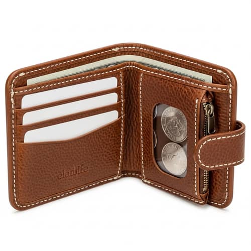Handmade Leather Wallet | Unique Chocolate Brown Design