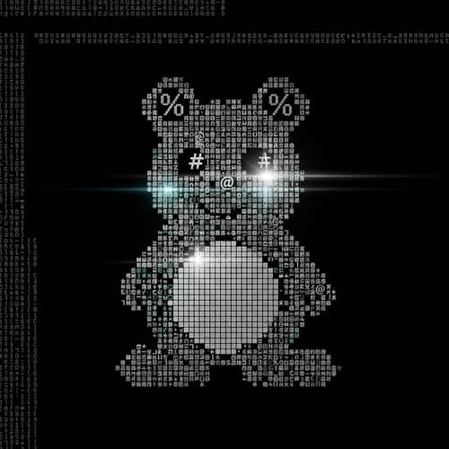 Abstract ASCII Art of Tux the Linux Mascot