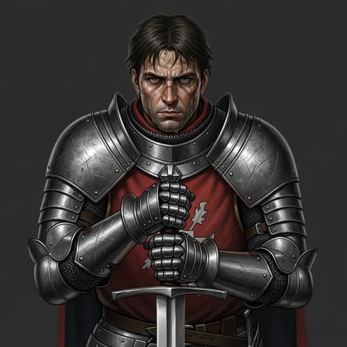 Resilient Knight with Sword - Determined Warrior