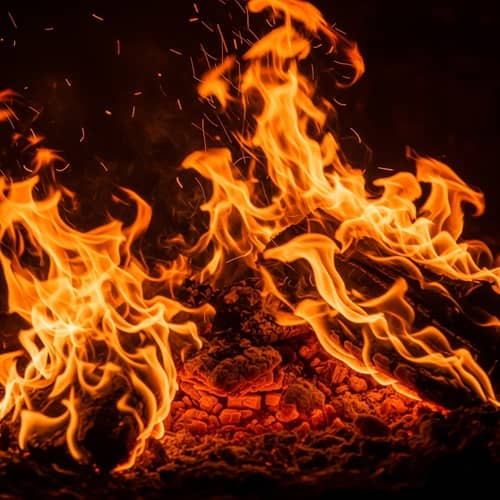 Intense Fire Dance: Amazing Spectacle of Nature's Element