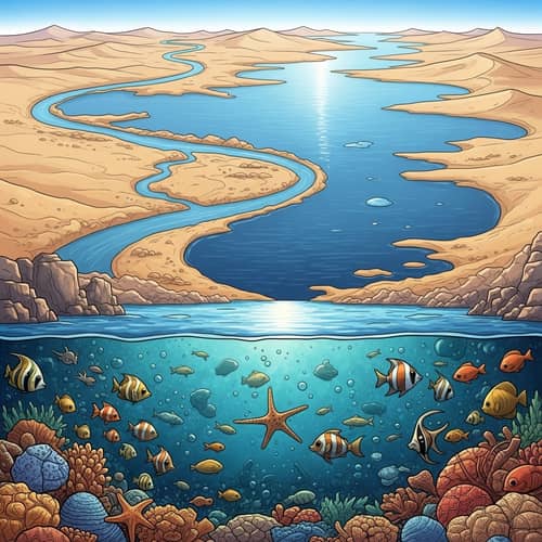Egypt Water Bodies Abstract Interpretation