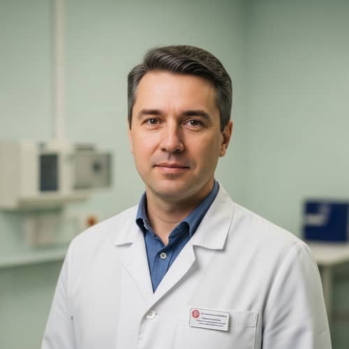 Expert Russian Doctor in Lab Coat - Medical Professional