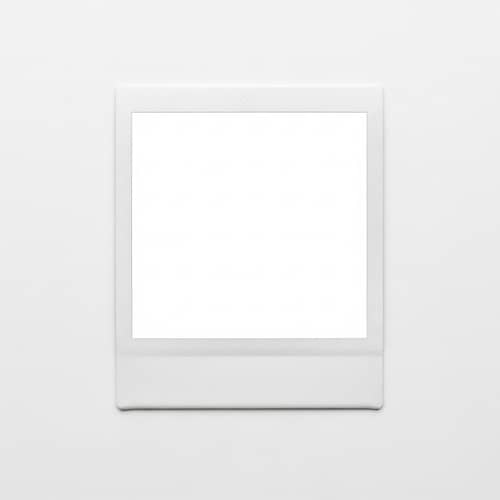 Polaroid Photo on White Background