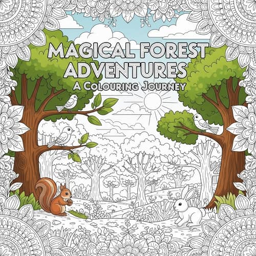 Magical Forest Adventures Colouring Book