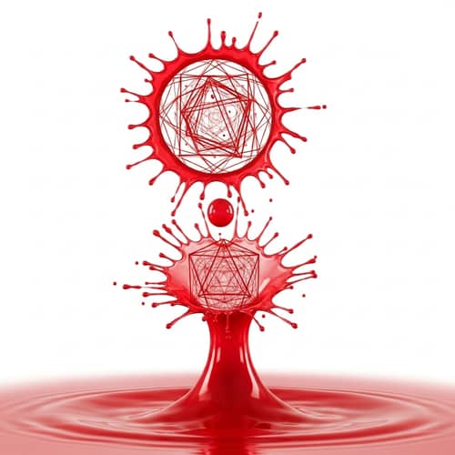 Sacred Geometrical Blood Drops - Mystical Artistry
