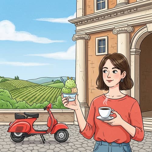 Romantic Gelato and Espresso with Vespa View | Italy Hills