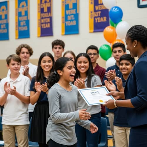 School Assembly Merit Certificates: Diverse Celebrations