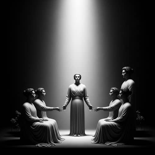 Ethereal Departure: Surrealistic Imagination in Monochrome