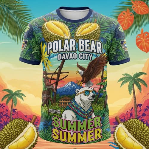 Polar Bear Davao City T-Shirt: Vibrant Summer Culture Design