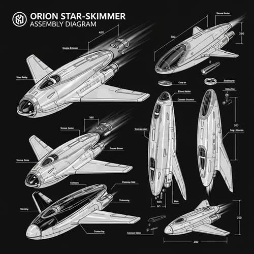 Elegant Futuristic Flying Object for Sci-Fi Enthusiasts