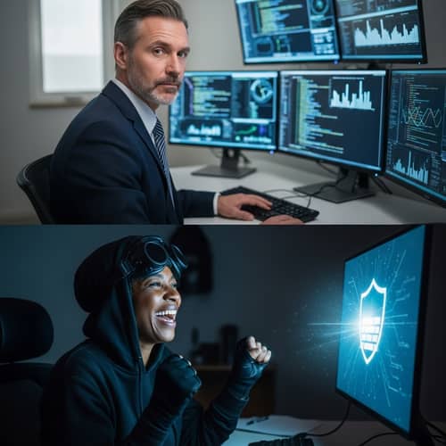 Hilarious Cybersecurity Meme: The Hacker vs. The Exec