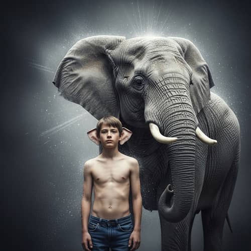 Magical Transformation: Boy Turns into Elephant