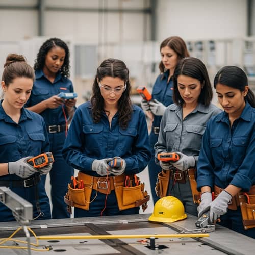 Diverse Women Working with Measurement Devices | Professional & Competent