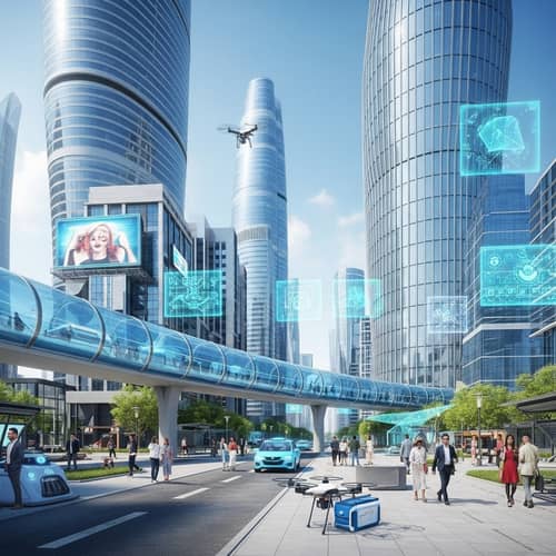 Futuristic Urban Landscape with Innovative Solutions