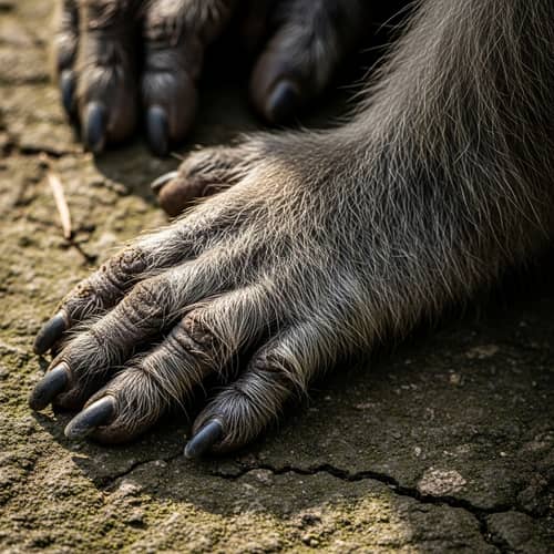 Grungy Monkey Foot - Unique and Intriguing Image