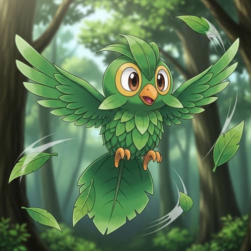 Frondillo - Small Avian Pokémon with Sharp Leaf Attacks