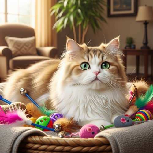 Detailed Persian Cat Image in White and Fawn Colors