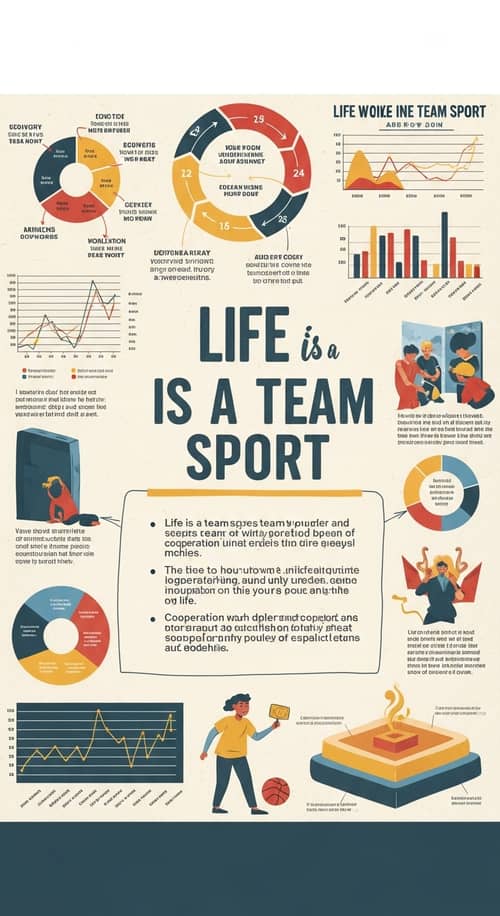 Life is a Team Sport - Academic Poster Promoting Unity and Cooperation