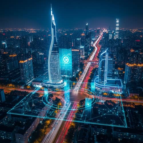 Futuristic Cityscape | Intelligent Traffic System | Syd Mead Style
