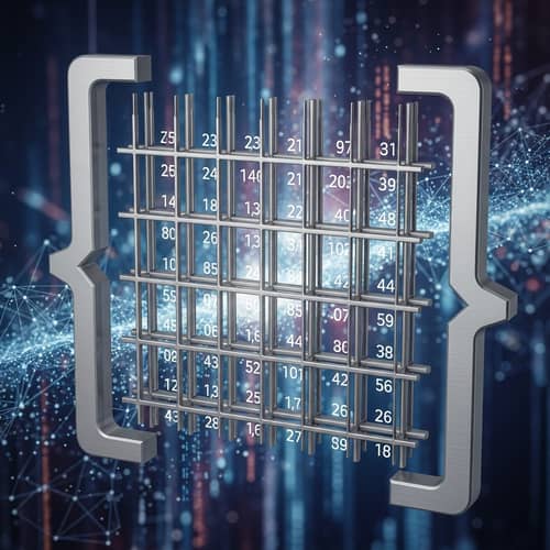 Mathematical Matrix Representation in Grid Structure