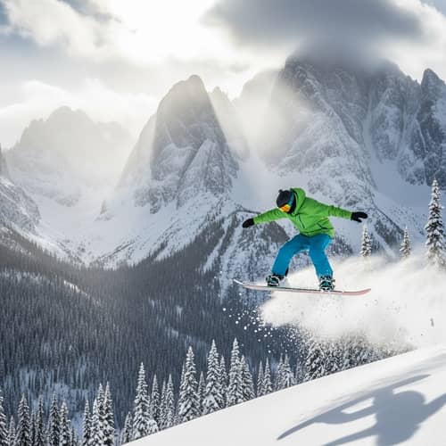Spectacular Snowboarding Adventure in Winter Wonderland