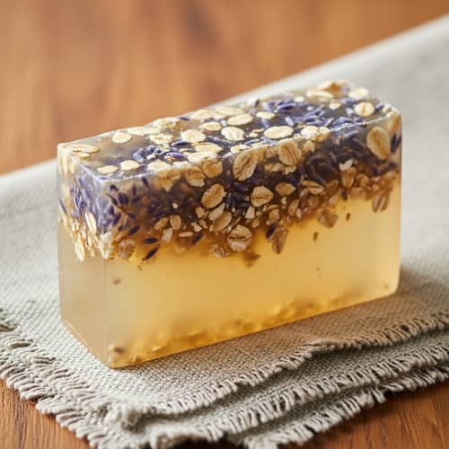 Organic Handmade Soap with Lavender, Honey & Oats